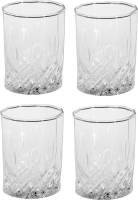 Somil (Pack of 4) Multipurpose Drinking Glass -B1694 Glass Set Whisky Glass(200 ml, Glass, Clear)