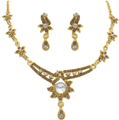 R A Enterprises Alloy Gold-plated Multicolor Jewellery Set(Pack of 1)