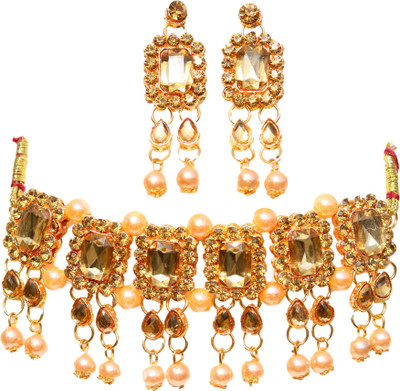 Geetanjali Brass Silver Jewellery Set(Pack of 1)