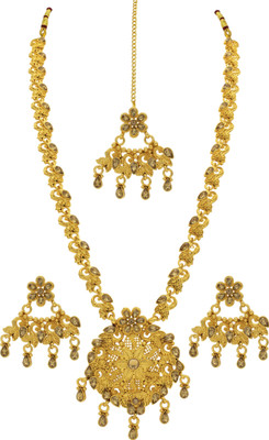 R A Enterprises Alloy Gold-plated Gold Jewellery Set(Pack of 1)