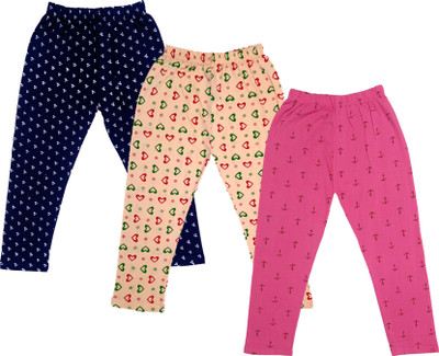 Indistar Capri For Girls Casual Printed Cotton Blend(Multicolor Pack of 3)