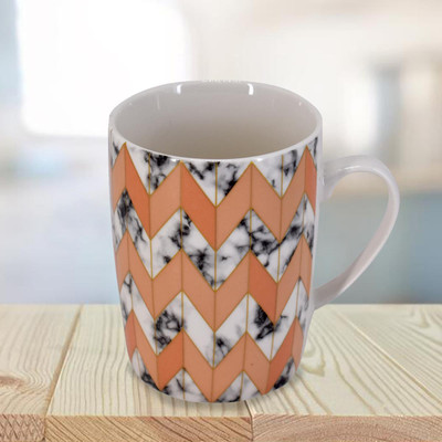 Kookee Abstract Print Ceramic Coffee Mug(325 ml)