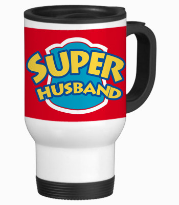 46% OFF on TIED RIBBONS Super Husband Travel Ceramic Coffee Mug(350 ml)