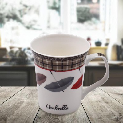 Kookee Umbrella Print (3463) Ceramic Coffee Mug(325 ml)