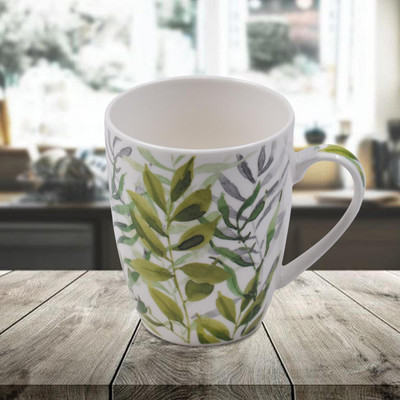 Kookee Lush Leaves Print (BPM3788) Ceramic Coffee Mug(325 ml)
