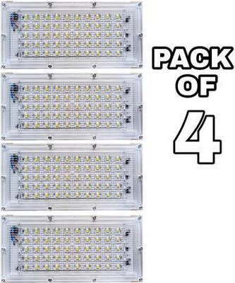 Enormity 50 Watt IP65 Metalled Cool Waterproof Brick - (Pack of 4) Flood Light Outdoor Lamp(White)