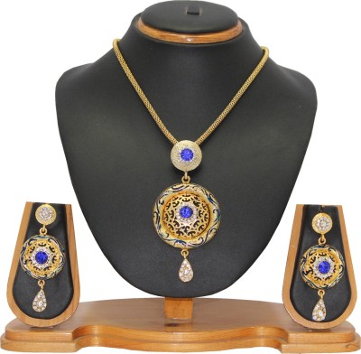 soni craft Alloy Gold-plated Blue Jewellery Set(Pack of 1)