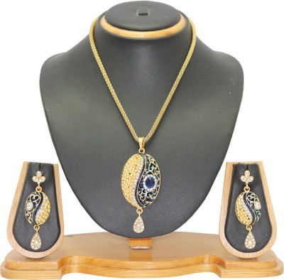 soni craft Alloy Gold-plated Blue Jewellery Set(Pack of 1)