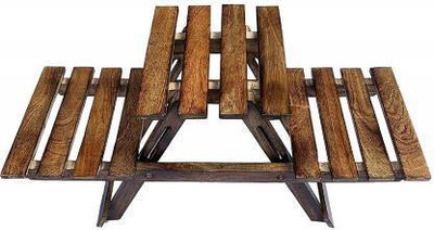 SUNWOOD ENTERPRISES SS HANDICRAFT Folding Rack/Flower Pot Stand/Vase Stand/Gifts Stands Plant Container Set (Wood) Plant Container Set(Wood)