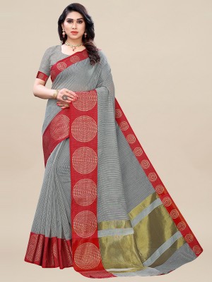 Ratnavati Woven Bollywood Silk Blend Saree(Grey)