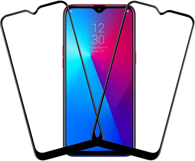 TINGTONG Edge To Edge Tempered Glass for Realme 3i(Pack of 2)