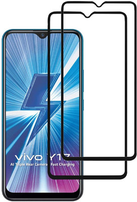 TINGTONG Edge To Edge Tempered Glass for Vivo Y17(Pack of 2)