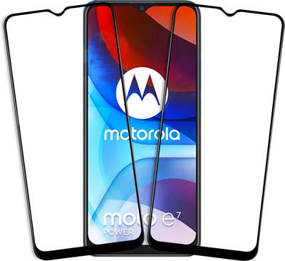 VAlight Edge To Edge Tempered Glass for Motorola Moto E7 Power(Pack of 2)