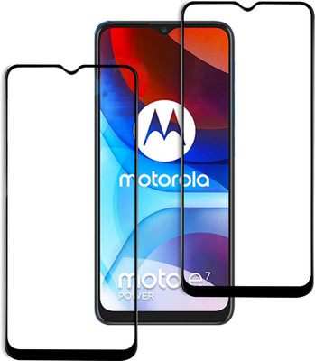 VAlight Edge To Edge Tempered Glass for Motorola Moto E7 Power(Pack of 2)