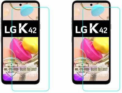TINGTONG Tempered Glass Guard for LG K42(Pack of 2)