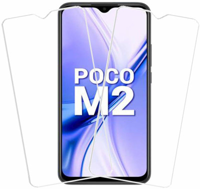 TINGTONG Tempered Glass Guard for Poco M2(Pack of 2)