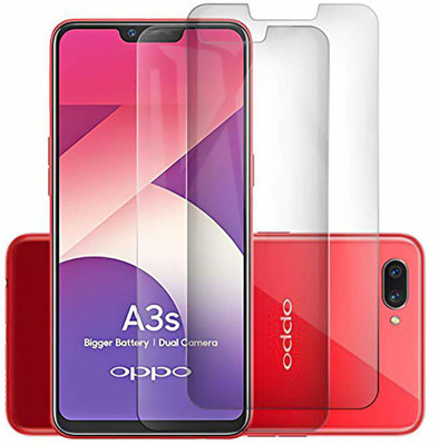 TINGTONG Tempered Glass Guard for Oppo A3s(Pack of 2)