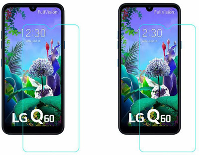 Slugabed Tempered Glass Guard for LG Q60(Pack of 2)