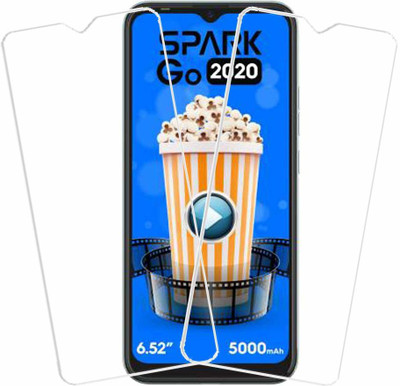 TINGTONG Tempered Glass Guard for Tecno Spark Go 2020(Pack of 2)