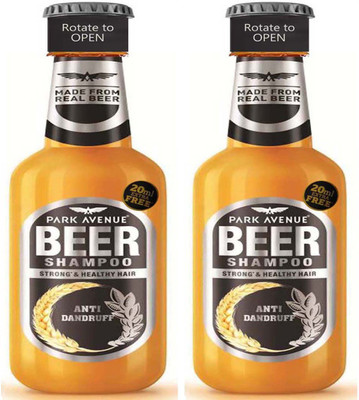 PARK AVENUE NEW ANTI DANDRUFF Beer Shampoo 370 ml × 2 Pack Of Two(740 ml)