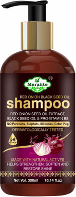 Meralite Red Onion Black Seed Oil Shampoo with Red Onion Seed Oil Extract(300 ml)
