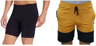 RACE Solid Men Multicolor Regular Shorts