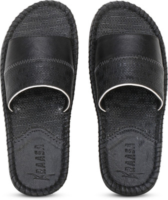 Kraasa Men Slides(Black , 8)