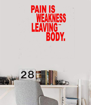 LYOMAN 59 cm painbody-red Self Adhesive Sticker(Pack of 1)