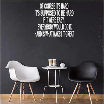 LYOMAN 59 cm ofcourse-wht Self Adhesive Sticker(Pack of 1)