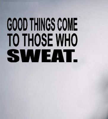 LYOMAN 59 cm goodsweat-blk Self Adhesive Sticker(Pack of 1)