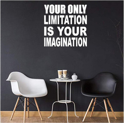 LYOMAN 59 cm youronly-wht Self Adhesive Sticker(Pack of 1)