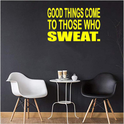 LYOMAN 59 cm goodsweat-ylw Self Adhesive Sticker(Pack of 1)