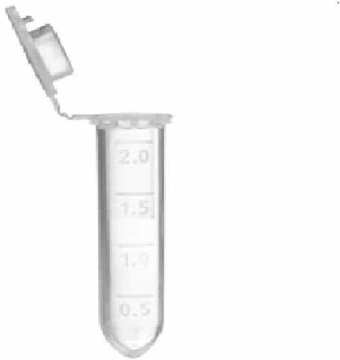 A1CARE 2 ml Rimmed Plastic Test Tube(4.06 cm 408.16 K Pack of 100)