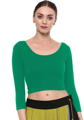 THE BLAZZE Casual 3/4 Sleeve Solid Women Light Green Top