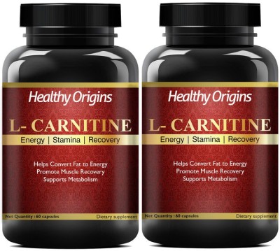 Healthy Origins L-Carnitine L-Tartrate 500mg Muscle, Weight Loss, Fat Burner Supplement (120)(2 x 60 No)