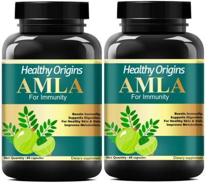 Healthy Origins Amla Extract Capsules - Minerals & Vitamins (120) Premium(2 x 60 No)