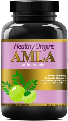 Healthy Origins Amla Extract Capsules - Minerals & Vitamins - Sugar-Free Herbal Health Capsule(60 No)