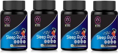 1 Tree Sleep Right Capsules-Need Ki Goli -Valerian Extract-Sleep well Capsules(Pack Of 4)(4 x 60 Tablets)
