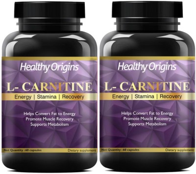 Healthy Origins L-Carnitine L-Tartrate 500mg Weight Loss, Fat Burner Supplement (120) Premium(2 x 60 No)