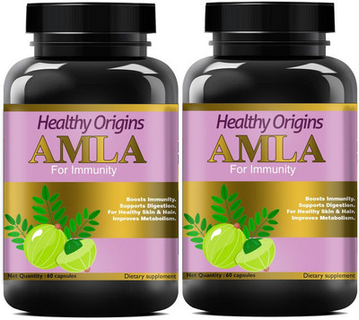 Healthy Origins Amla Extract Capsules - Minerals & Vitamins (120) Pro(2 x 60 No)