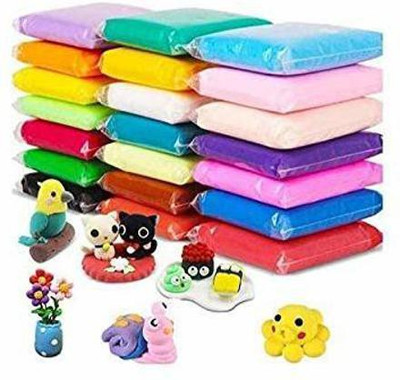 HoneyTech Kids Ultra Light Modeling Bouncing Clay (Pack of 12 Pieces/Colours) Magic Air Dry Clay Bright Colors Non-Toxic Modeling Clay and Dough with Tools for Kids Creative Art Clay(200 g)