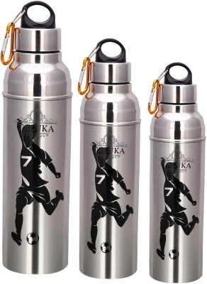 TALUKA Set OF 3 Stainless Steel Insulated Hot & Cold water 2250 ml Bottle(Pack of 3, Silver, Steel)