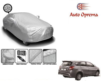 Auto Oprema Car Cover For Datsun Go (With Mirror Pockets)(Silver)