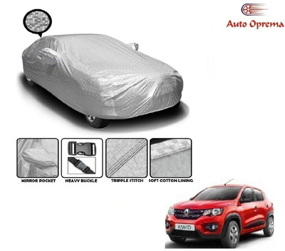 Auto Oprema Car Cover For Renault Kwid (With Mirror Pockets)(Silver)