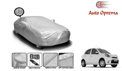 Auto Oprema Car Cover For Nissan Micra (With Mirror Pockets)(Silver)
