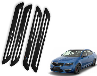 WolkomHome Rubber Car Bumper Guard(Black, Steel, Pack of 4, Universal For Car, Universal For Car)