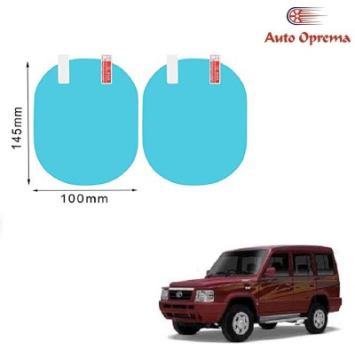 Auto Oprema Car Side View Mirror Waterproof Anti-Fog Film - Anti-Glare Anti-Mist Protector Sticker - to See Outside Rearview Mirror Clearly in Rainy Days (Oval) for Tata sumo gold Car Mirror Rain Blocker(Blue)