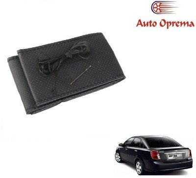 Auto Oprema Steering Cover For Chevrolet Optra(Black, Leather)