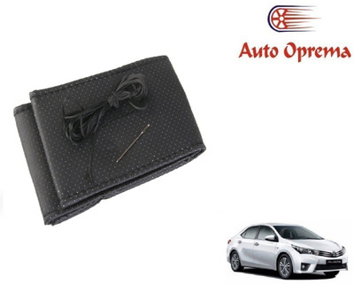 Auto Oprema Steering Cover For Toyota Etios Cross(Black, Leather)
