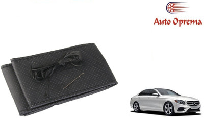 Auto Oprema Steering Cover For Mercedes Benz E200(Black, Leather)